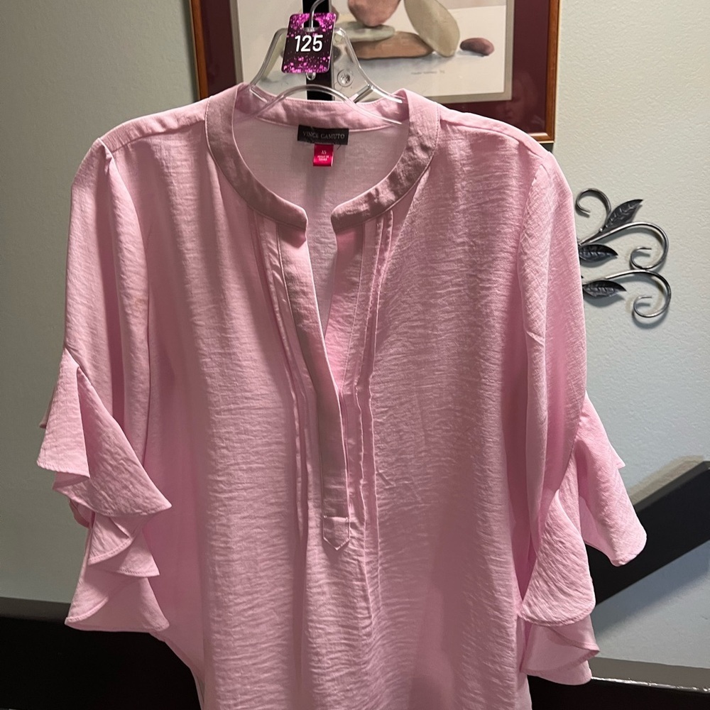 Vince Camuto Light Pink Blouse with Ruffle Sleeves #125